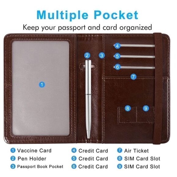 Leather Passport Cover  - Picture 5 of 5